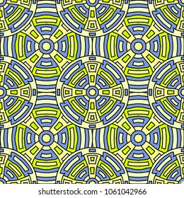 Semless pattern. Abstract color ethnic background with folk motifs for banner or print. Seamless color background with ethnic motifs for your design. Vector texture.