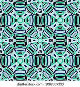Semless pattern. Abstract color ethnic background with folk motifs for banner or print. Seamless color background with ethnic motifs for your design. Vector texture.