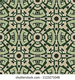 Semless pattern. Abstract color ethnic background with folk motifs for print or paper. Seamless color background with ethnic motifs for your design. Vector texture.