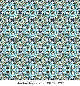 Semless pattern. Abstract colorful background with north american motifs for cover or textile. Seamless color background with ethnic motifs for your design. Vector texture.