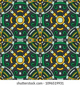 Semless pattern. Abstract colorful background with north american motifs for print or paper. Seamless color background with ethnic motifs for your design. Vector texture.