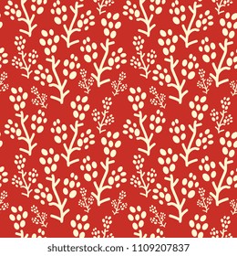 Semless pattern with decorative flowers