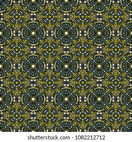 Semless pattern. Indian color ethnic background with folk motifs for print or paper. Seamless color background with ethnic motifs for your design. Vector texture.