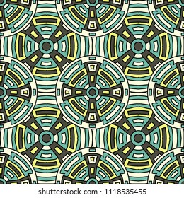 Semless pattern. Indian color ethnic background with folk motifs for banner or print. Seamless color background with ethnic motifs for your design. Vector texture.