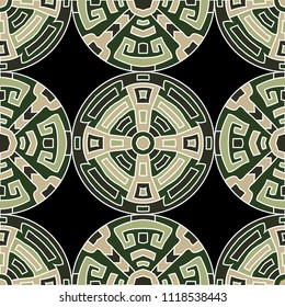 Semless pattern. Indian color ethnic background with folk motifs for print or paper. Seamless color background with ethnic motifs for your design. Vector texture.