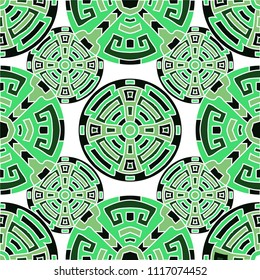 Semless pattern. Indian colorful background with north american motifs for print or paper. Seamless color background with ethnic motifs for your design. Vector texture.