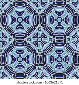 Semless pattern. Trendy color ethnic background with folk motifs for print or paper. Seamless color background with ethnic motifs for your design. Vector texture.