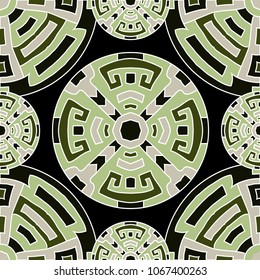 Semless pattern. Trendy color ethnic background with folk motifs for banner or print. Seamless color background with ethnic motifs for your design. Vector texture.