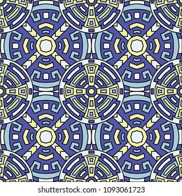 Semless pattern. Trendy color ethnic background with folk motifs for banner or print. Seamless color background with ethnic motifs for your design. Vector texture.