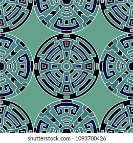 Semless pattern. Trendy color ethnic background with folk motifs for banner or print. Seamless color background with ethnic motifs for your design. Vector texture.