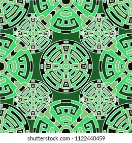 Semless pattern. Trendy color ethnic background with folk motifs for banner or print. Seamless color background with ethnic motifs for your design. Vector texture.