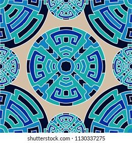 Semless pattern. Trendy colorful background with north american motifs for print or paper. Seamless color background with ethnic motifs for your design. Vector texture.