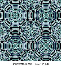 Semless pattern. Vintage color ethnic background with folk motifs for banner or print. Seamless color background with ethnic motifs for your design. Vector texture.