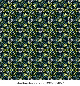 Semless pattern. Vintage color ethnic background with folk motifs for print or paper. Seamless color background with ethnic motifs for your design. Vector texture.