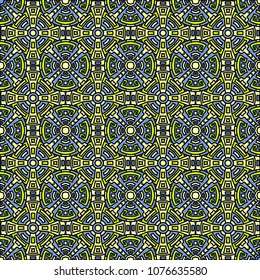 Semless pattern. Vintage colorful background with north american motifs for print or paper. Seamless color background with ethnic motifs for your design. Vector texture.