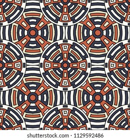 Semless pattern. Vintage colorful background with north american motifs for banner or print. Seamless color background with ethnic motifs for your design. Vector texture.