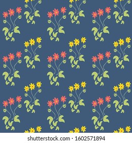 semless small vector flower design pattern  on    background