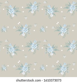 semless small vector flower design pattern on ghra  background
