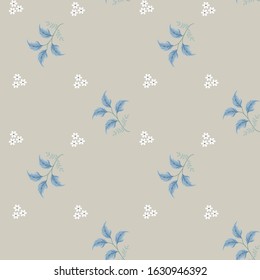 semless small vector flower design pattern  on ghra background