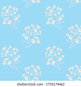 semless small vector flower design pattern  on    background