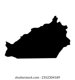 Semnan province map, administrative division of Iran. Vector illustration.