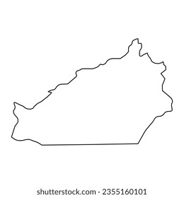 Semnan province map, administrative division of Iran. Vector illustration.