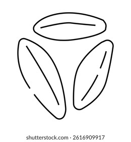 semolina grain healthy line icon vector. semolina grain healthy sign. isolated contour symbol black illustration
