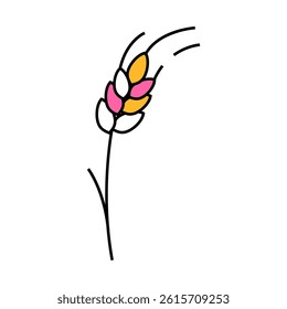 semolina plant healthy line icon vector. semolina plant healthy sign. isolated symbol illustration