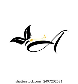 Semple Letter A Butterfly Logo Design