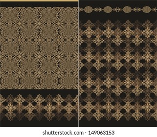 Sen of seamless laced backgrounds