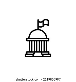 Senado con vector de iconos de contorno