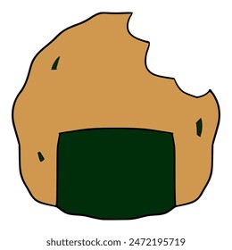 senbei japanese snack illustration hand drawn isolated vector