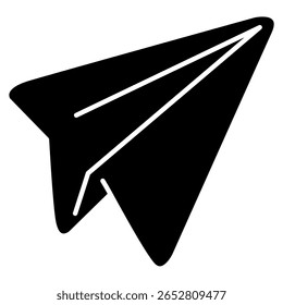 Enviar estilo de Vector de íconos 3d para la interfaz de usuario de comunicación Estilo relleno negro.