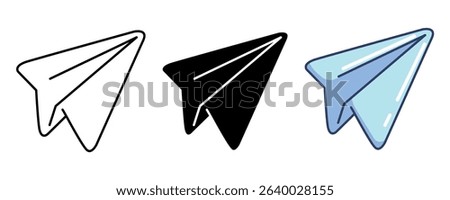 Send 3d icon vector style for communication user interface Line, Filled, Color style.