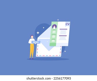 Senden Sie einen Bewerbungsbrief oder einen Lebenslauf per E-Mail oder per Post. senden Sie ein Lebenslauf- oder Lebensläuferdokument, um sich für eine Bewerbung zu qualifizieren. Einstellungs- und Kandidateninformationen. Illusionskonzept