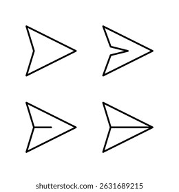 Send arrow icon set. Sent icon. Arrow icon.