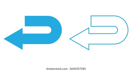 Send back flat simple vector icons illustration set.