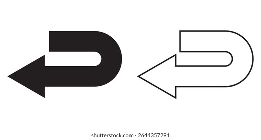 Send back flat simple vector icons illustration set.