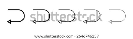 Send back icon concept. graphic design, logo, Web, UI.