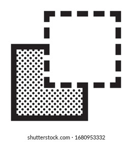 Send to Back. Icon Filled with Dots.