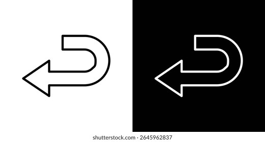 Send back icon Flat style logo vector. perfect for UI designs