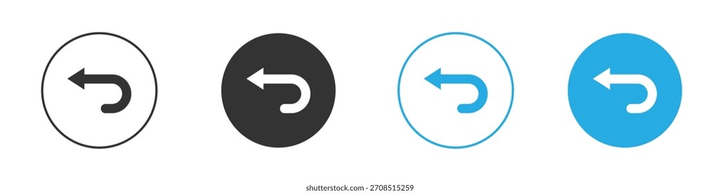 Enviar icono de vuelta Para el Web, móvil.Ilustración vectorial