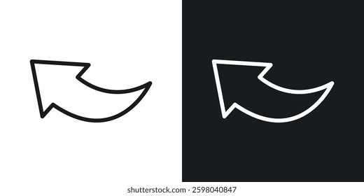 Send back vector icon set in black and white color.