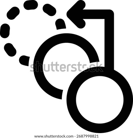 Send Backward, Move, Backward Outline Icon