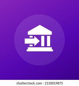 icono de envío a vector bancario