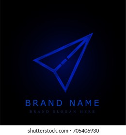 Send blue chromium metallic logo