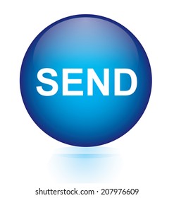 Send blue circular button