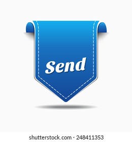 Send Blue Vector Icon Design