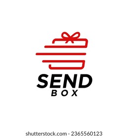 Send box delivery service vector logo design