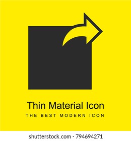 Send bright yellow material minimal icon or logo design